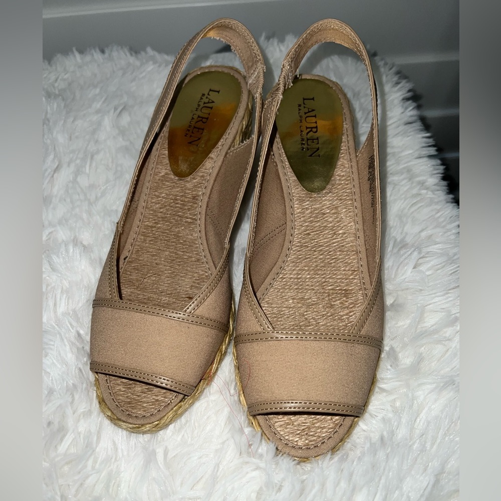 LAUREN Ralph Lauren Espadrille- Size 7.5B (Taupe)
